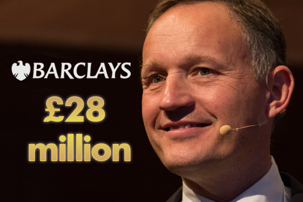 Barclays CEO's £28 million 'golden goodbye'