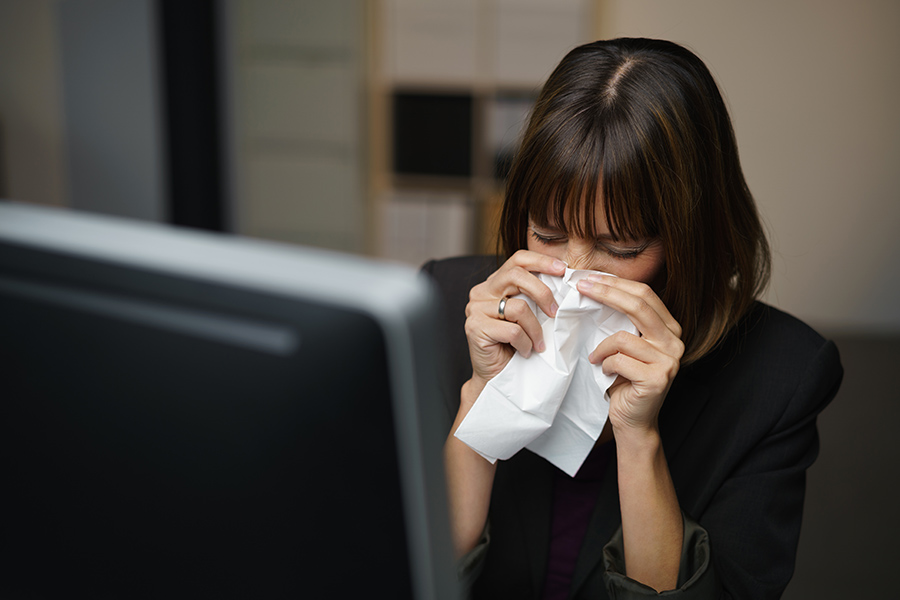 Over two-thirds of employees go into work when sick 