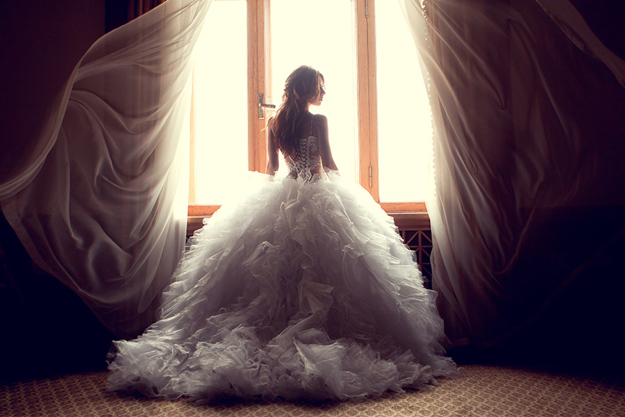 Why did Irish employees wear wedding dresses to work?