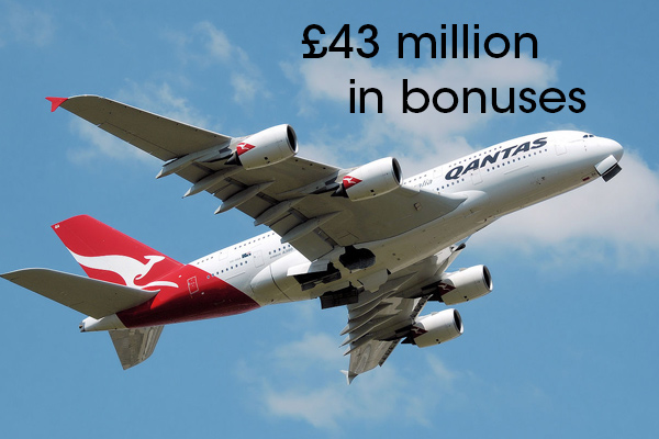 Qantas pay £43m in bonuses to staff