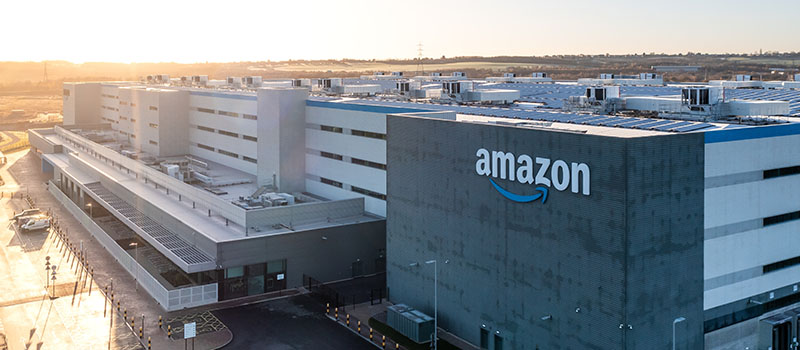 Amazon fulfillment center exterior view