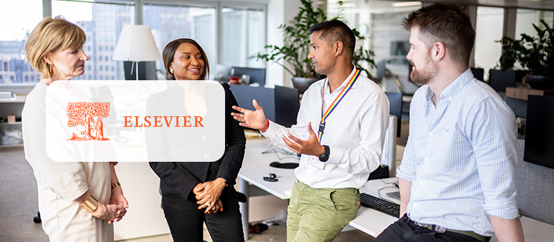 Diverse professionals meeting at Elsevier