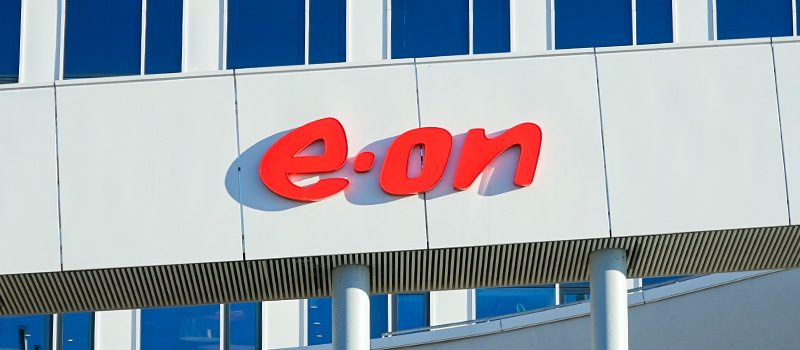 E.ON on the data behind equal promotion rates and 400 women in leadership E.ON logo on building facade