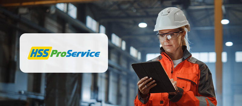 Female engineer using tablet, HSS