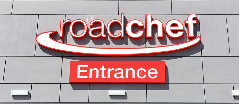 Roadchef entrance sign exterior