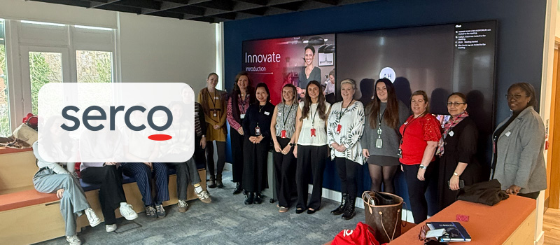 Serco employees group meeting indoors