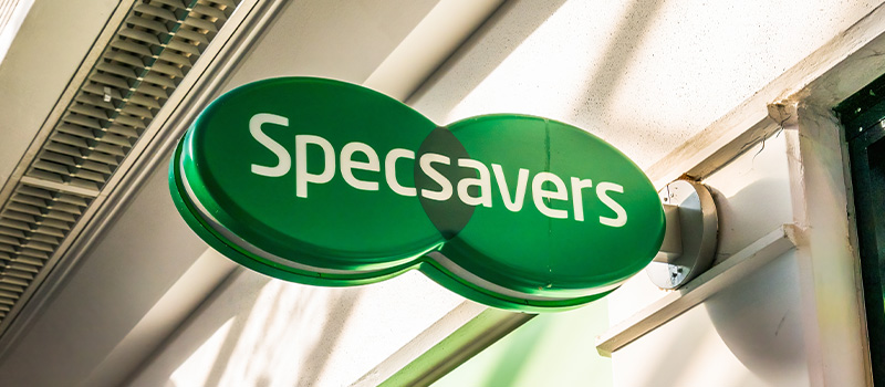 Specsavers green shop sign logo