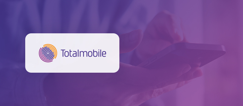 Totalmobile logo on smartphone background