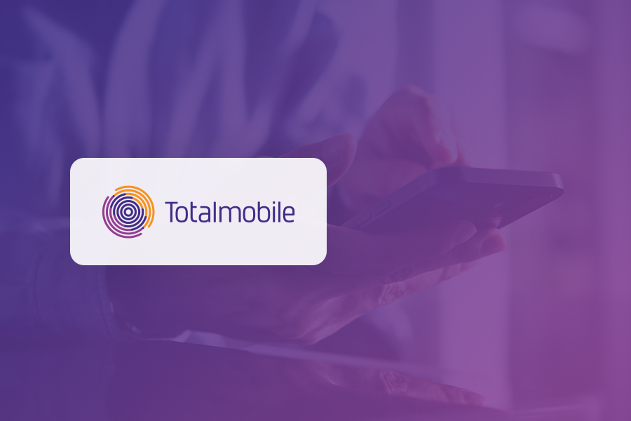 Totalmobile logo on smartphone background