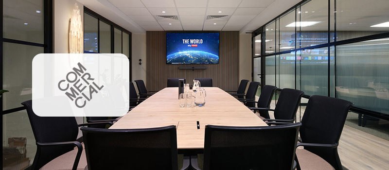 Modern commercial office meeting room