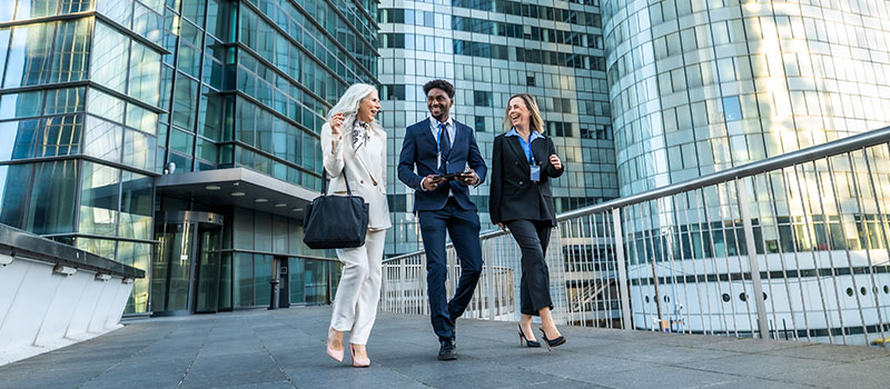 Exclusive - what top CPOs are planning for autumn Business professionals walking downtown