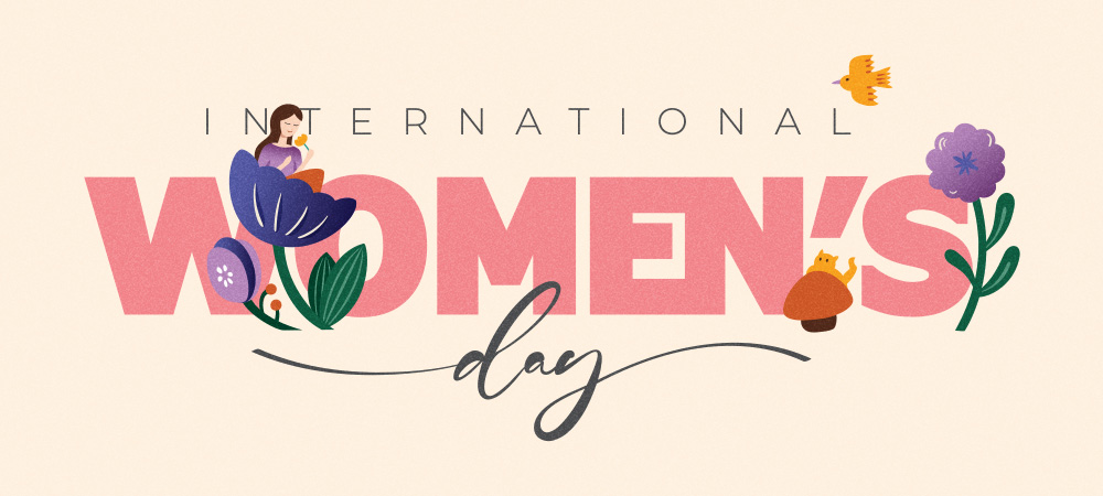 International Women’s Day floral illustration