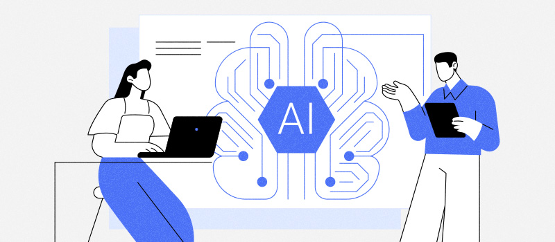 AI teamwork discussion illustration