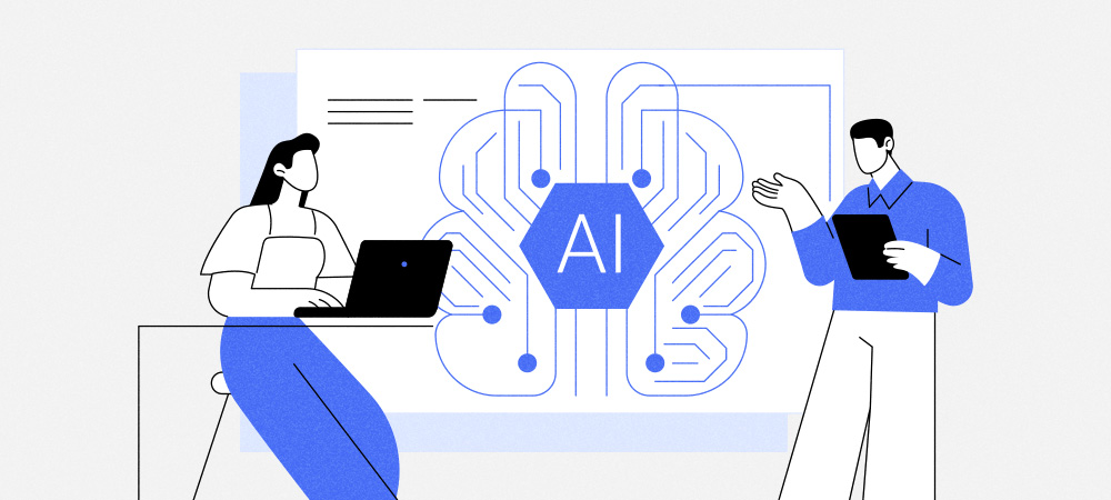 AI teamwork discussion illustration