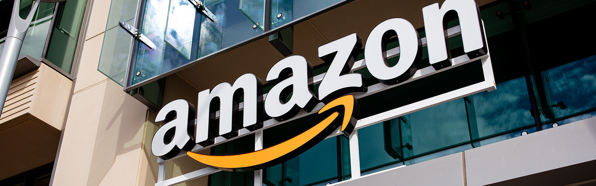 Amazon logo on office building