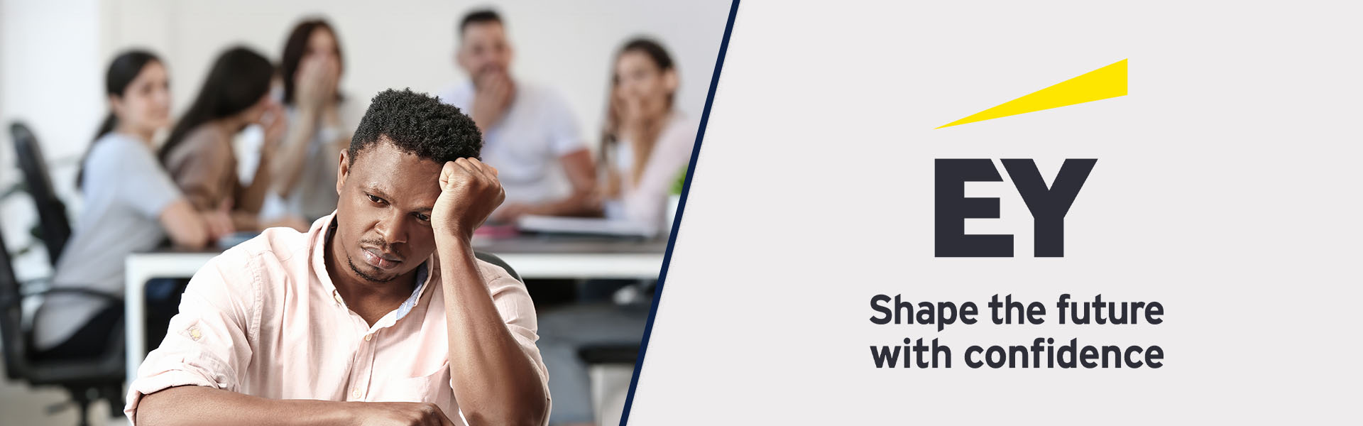 Stressed student, EY confidence message