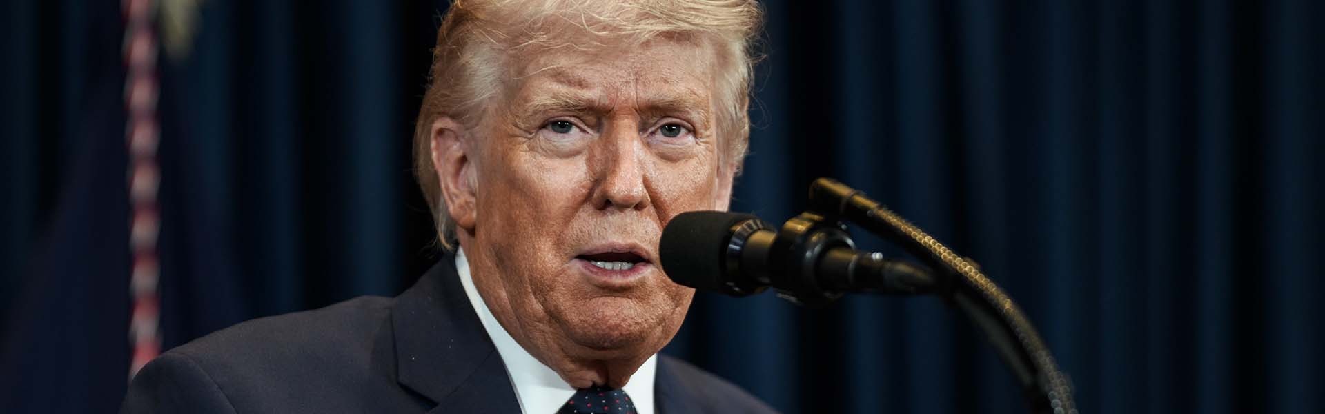 Donald Trump speaking at press conference