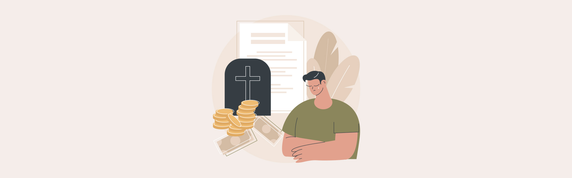 Funeral costs and inheritance illustration