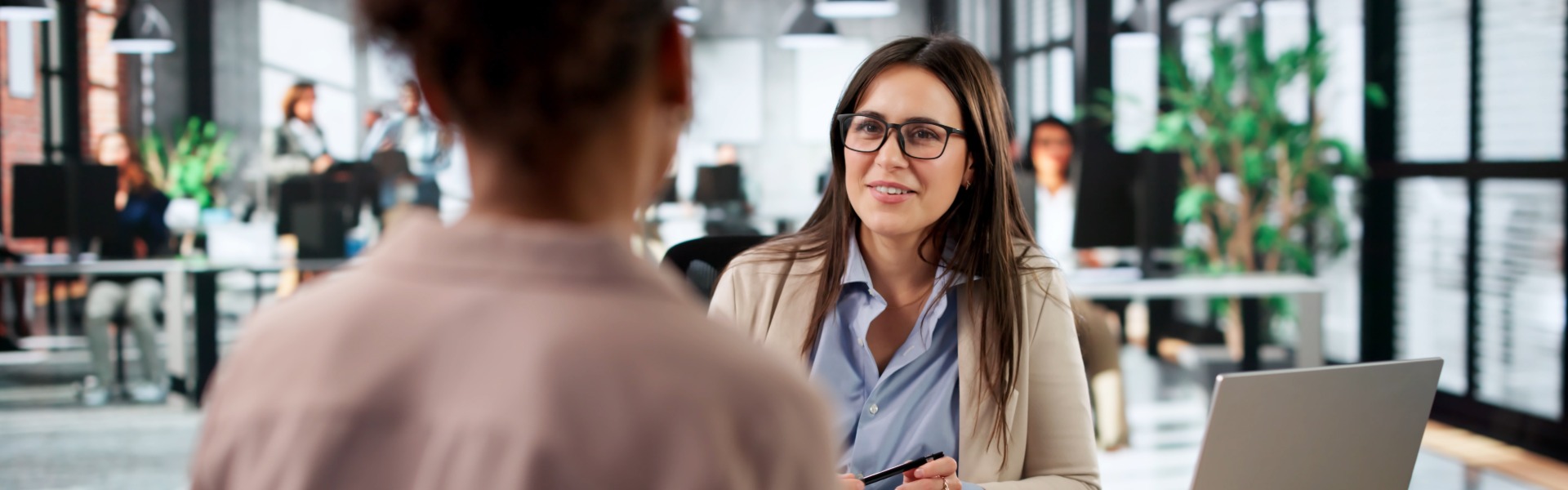 Job interview in modern office
