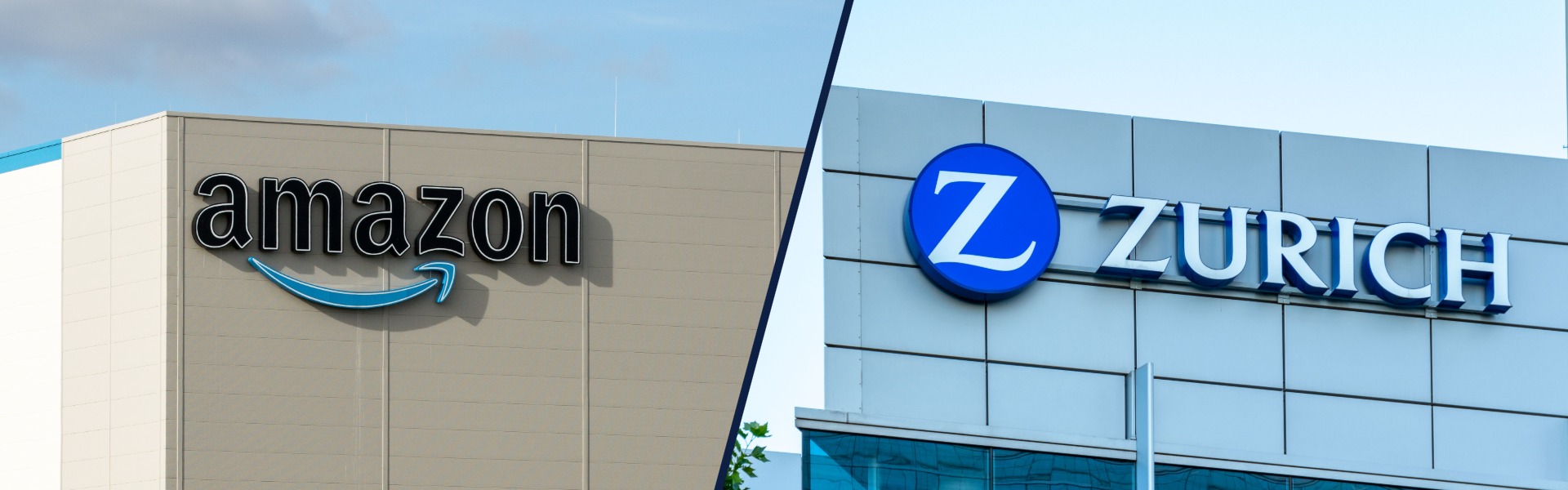Amazon and Zurich company buildings