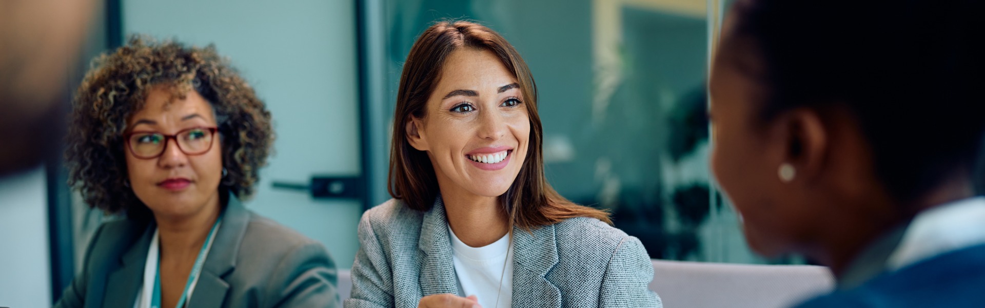 Professional women in an office setting
