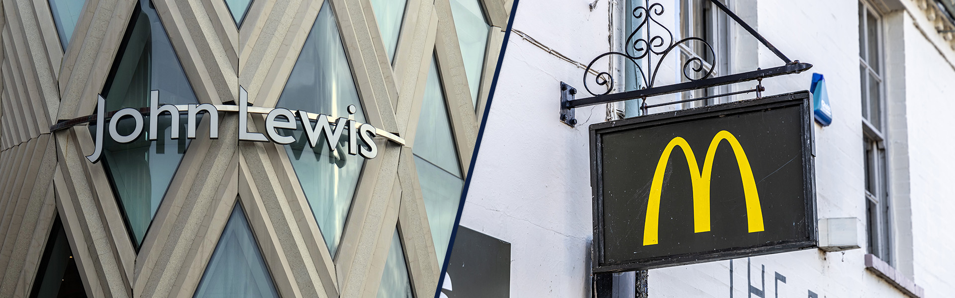 John Lewis and McDonald’s signs