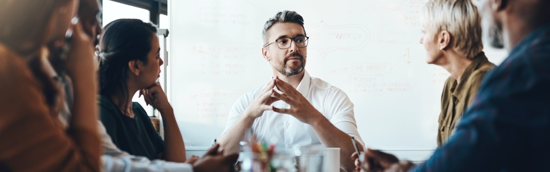 Business team meeting discussion