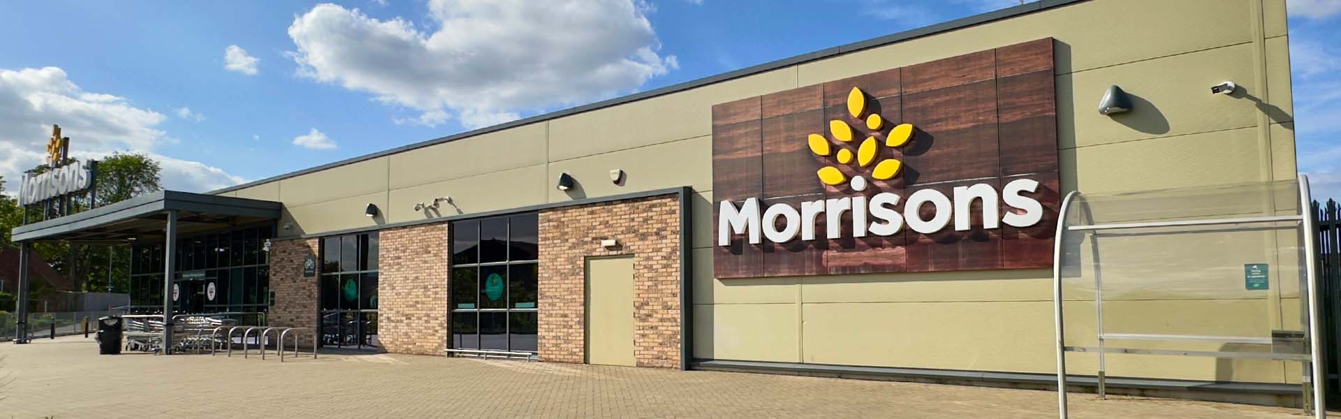 Morrisons supermarket exterior storefront