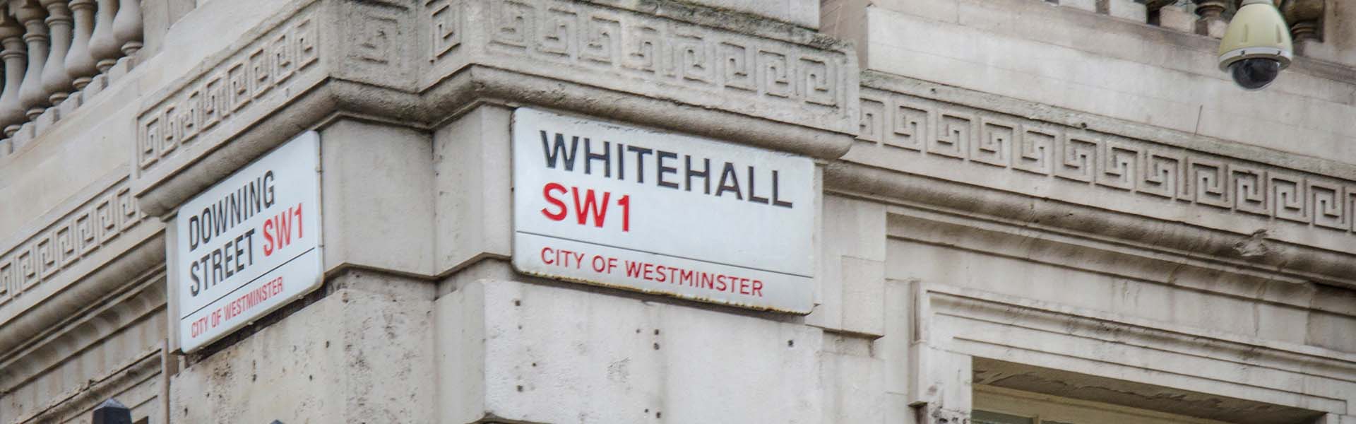 Downing Street Whitehall street signs