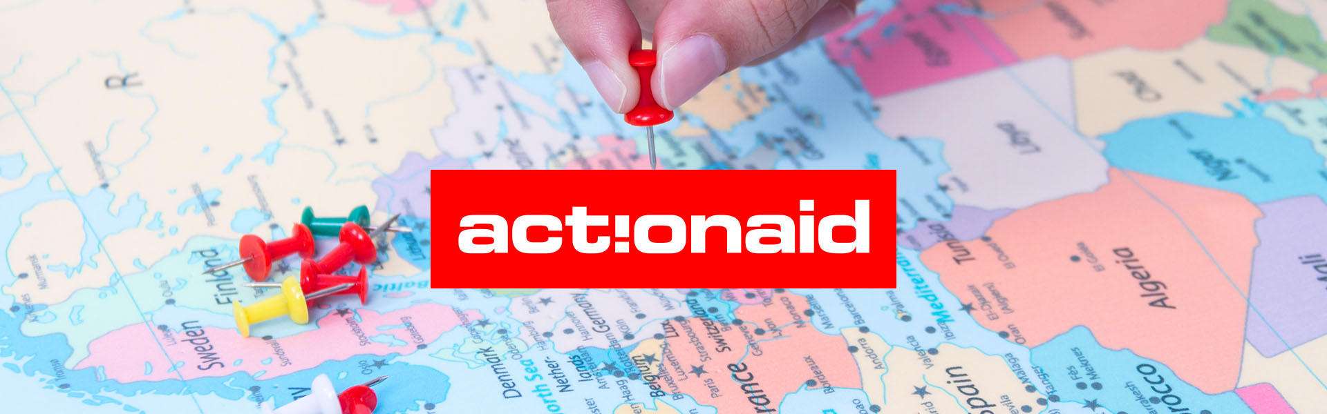 ActionAid logo on world map