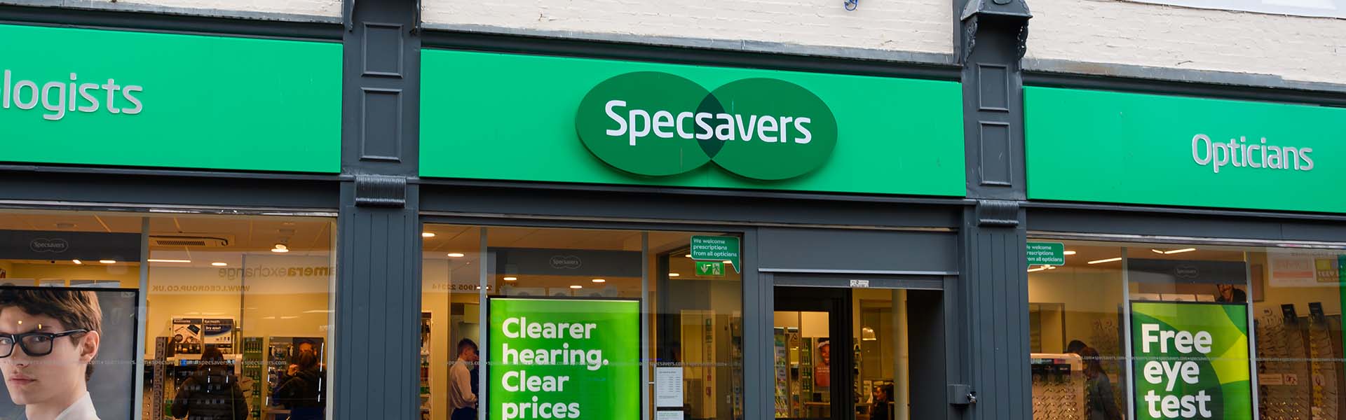 Specsavers optician store exterior
