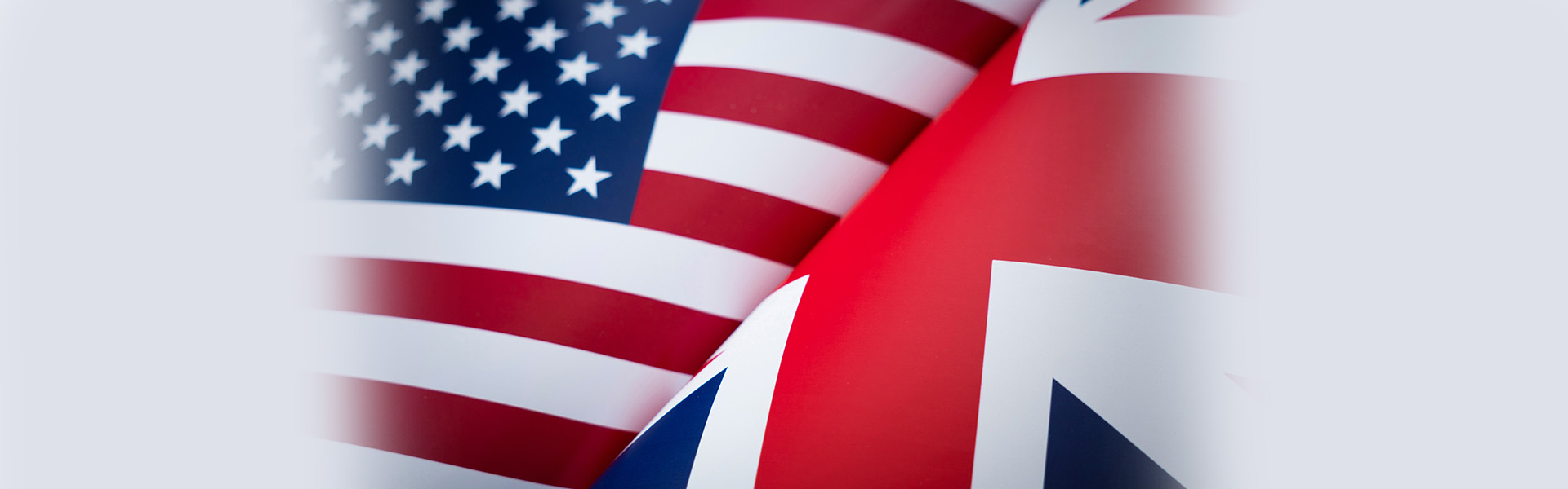 USA and UK flags together