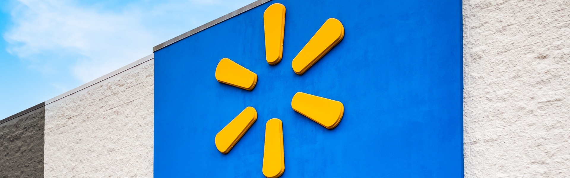 Walmart store exterior logo sign