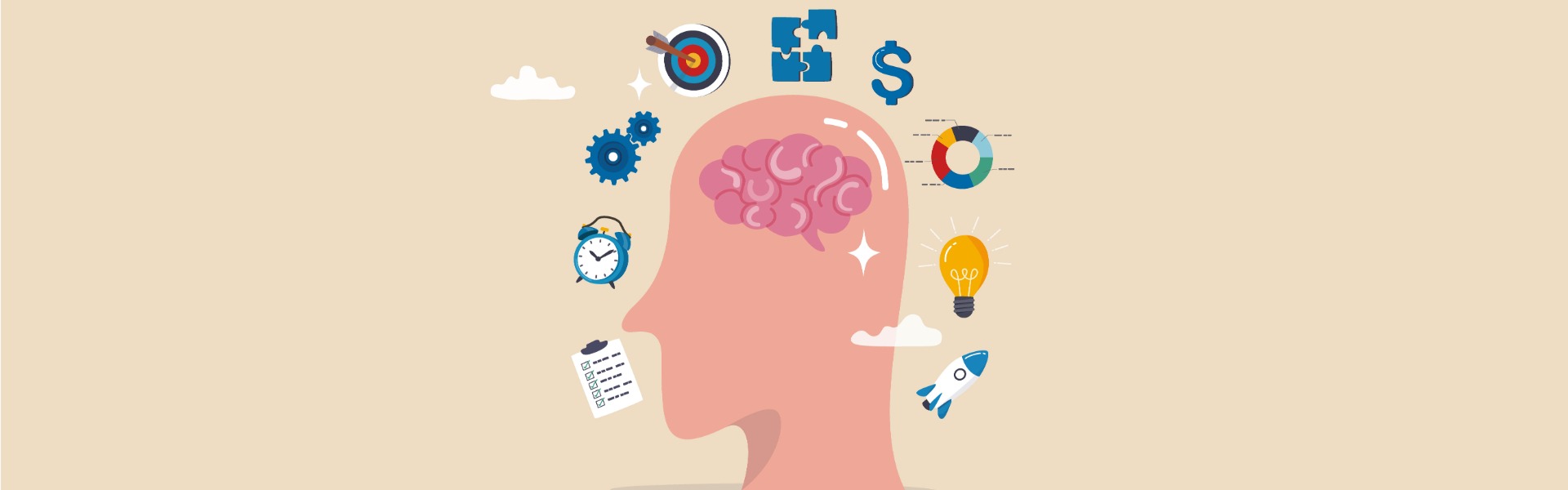 Creative thinking and productivity concept