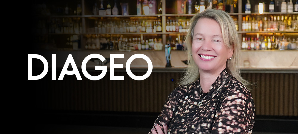 Cabs Rhodes, Global HR Director smiling in Diageo