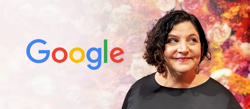 Maya Razon next to Google logo