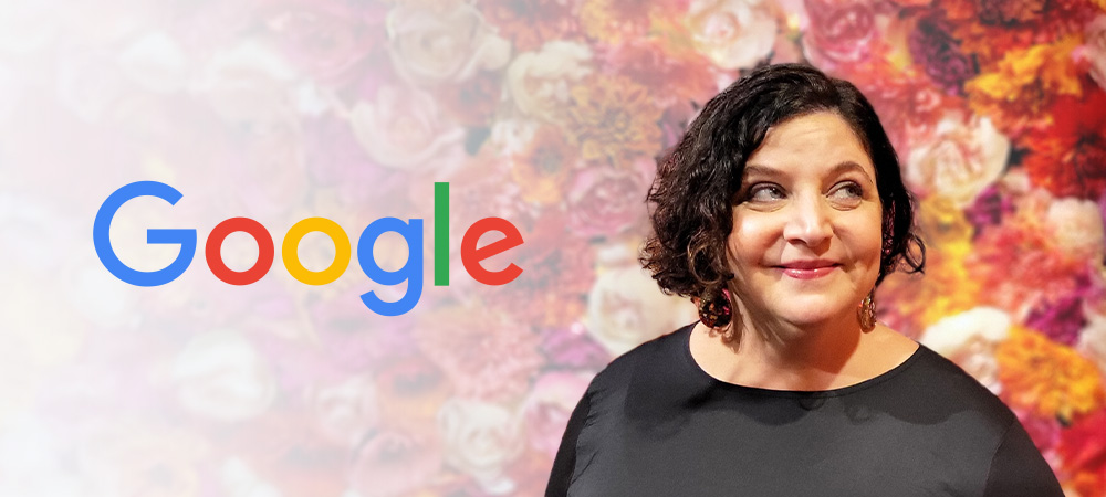 Maya Razon next to Google logo