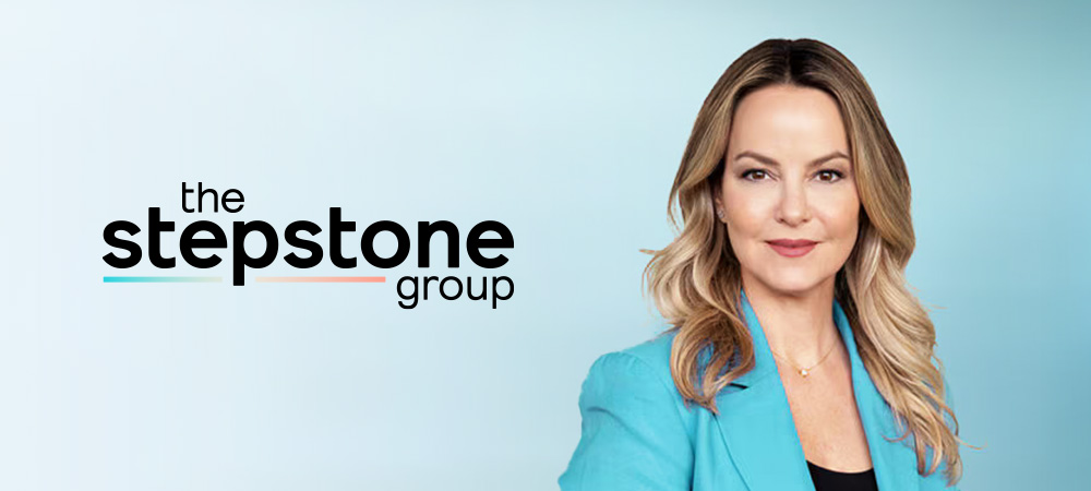 Natalie Matalon next to The Stepstone Group logo