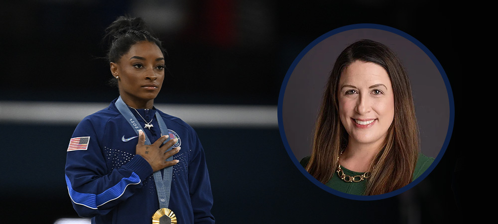 Simone Biles, olympic gymnast with gold medal