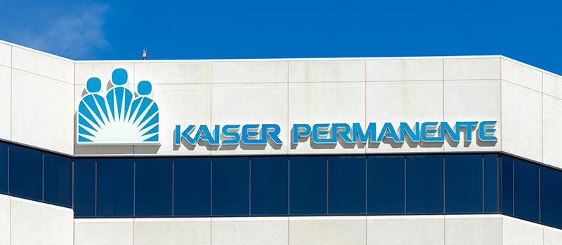 Kaiser Permanente building exterior logo