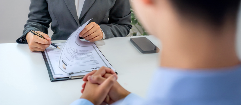 Job interview with resume review