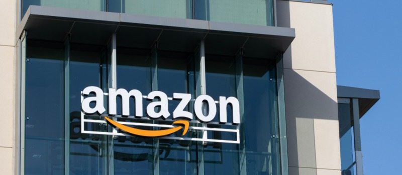 Amazon office building exterior sign
