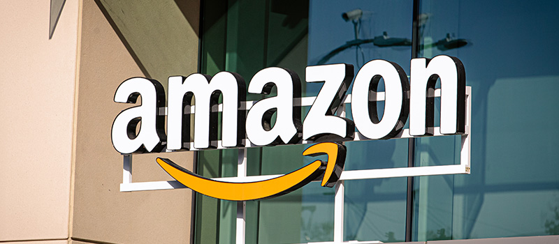 Amazon logo on building exterior