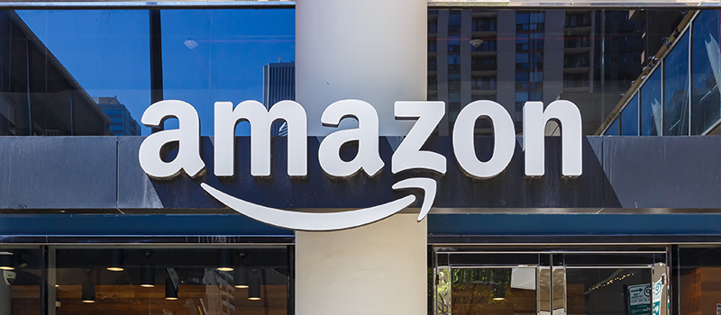 Amazon storefront logo signage exterior