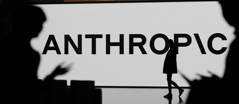 Anthropic logo with silhouettes