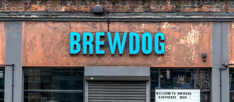 BrewDog bar exterior signage