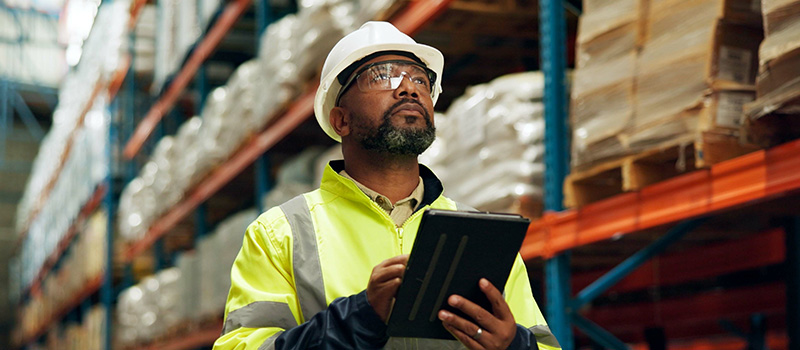 Man studying online with headphones