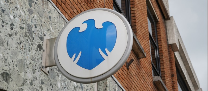Barclays bank logo building sign