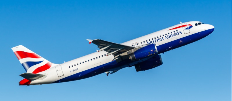 British Airways airplane taking off
