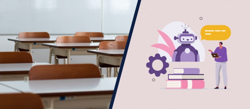Classroom and AI education concept